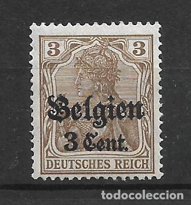 Sellos: alemania belgica 1916 michel 11 a * mh - 12/38