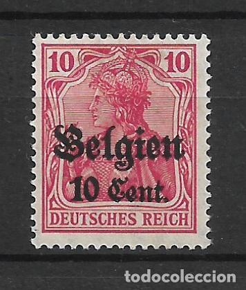 Sellos: alemania belgica 1916 michel 14 a ** mnh 3&euro;- 12/38