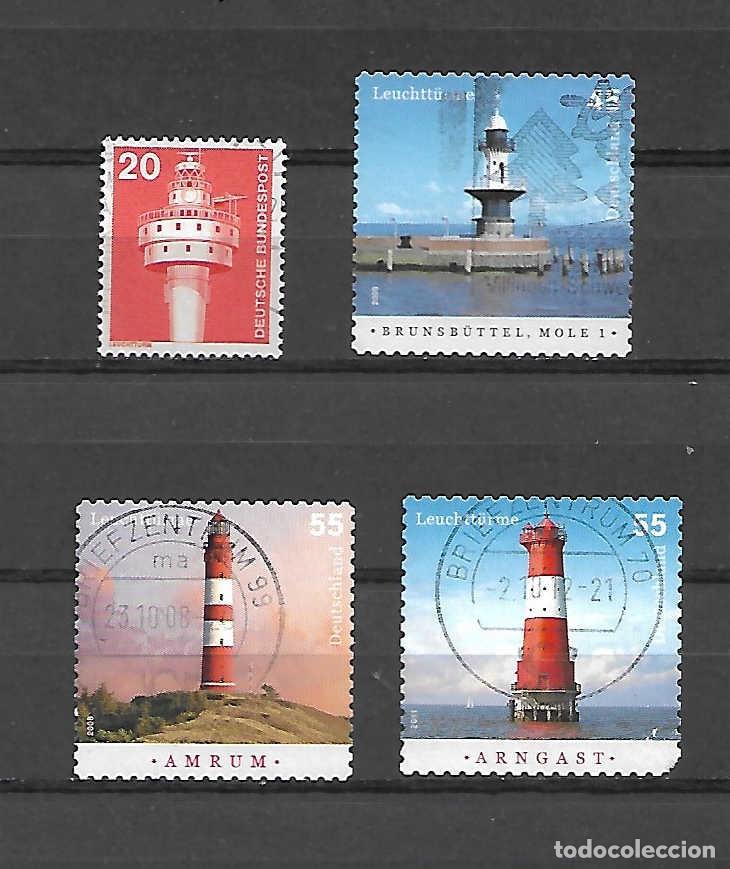 Sellos: 4 sellos de faros de Alemania R.F. . sellos a&ntilde;os 1975/2011