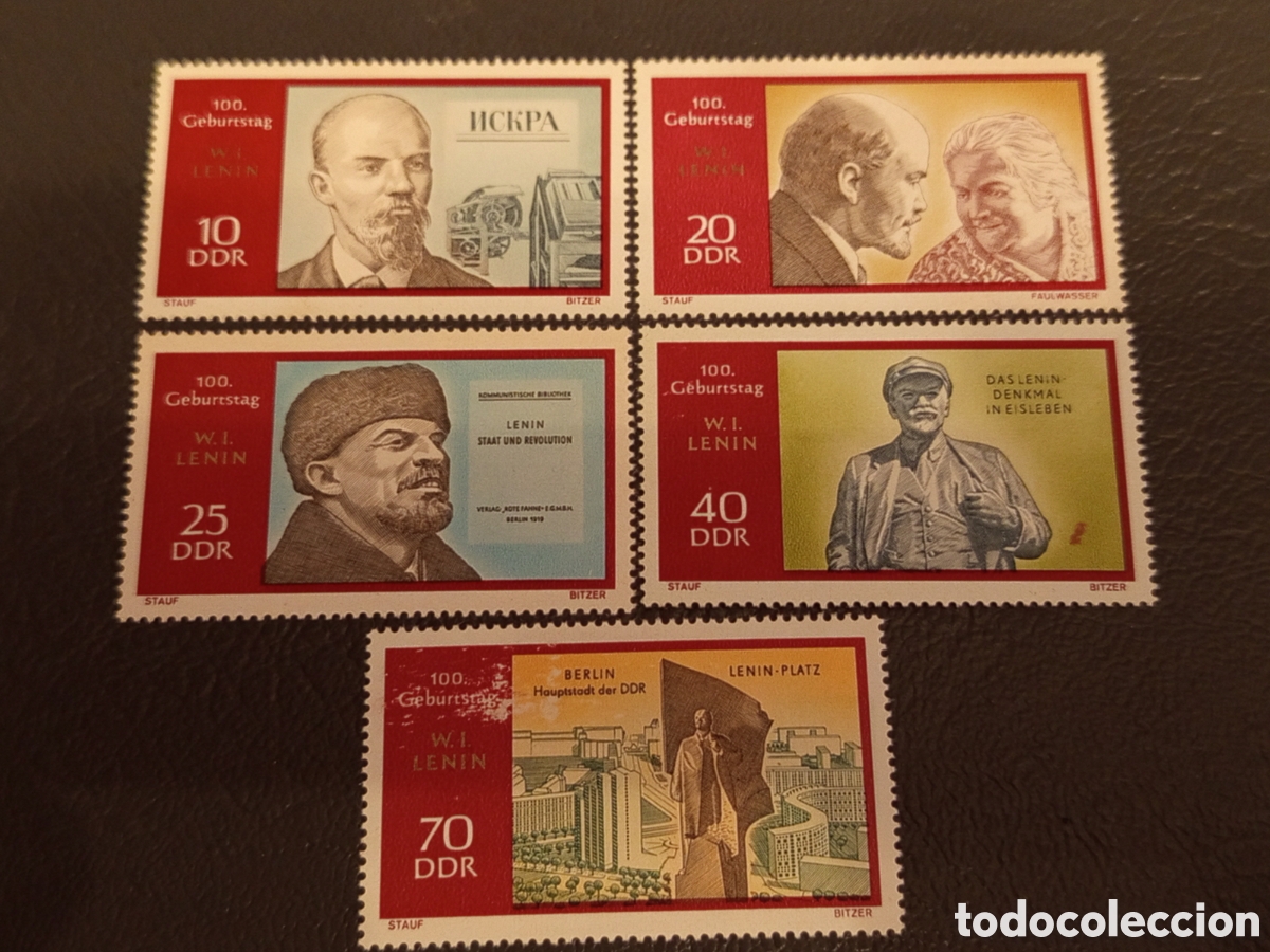 Sellos: Serie Completa DDR 1970 - Centenario Lenin MiNr 1557-1561 MNH