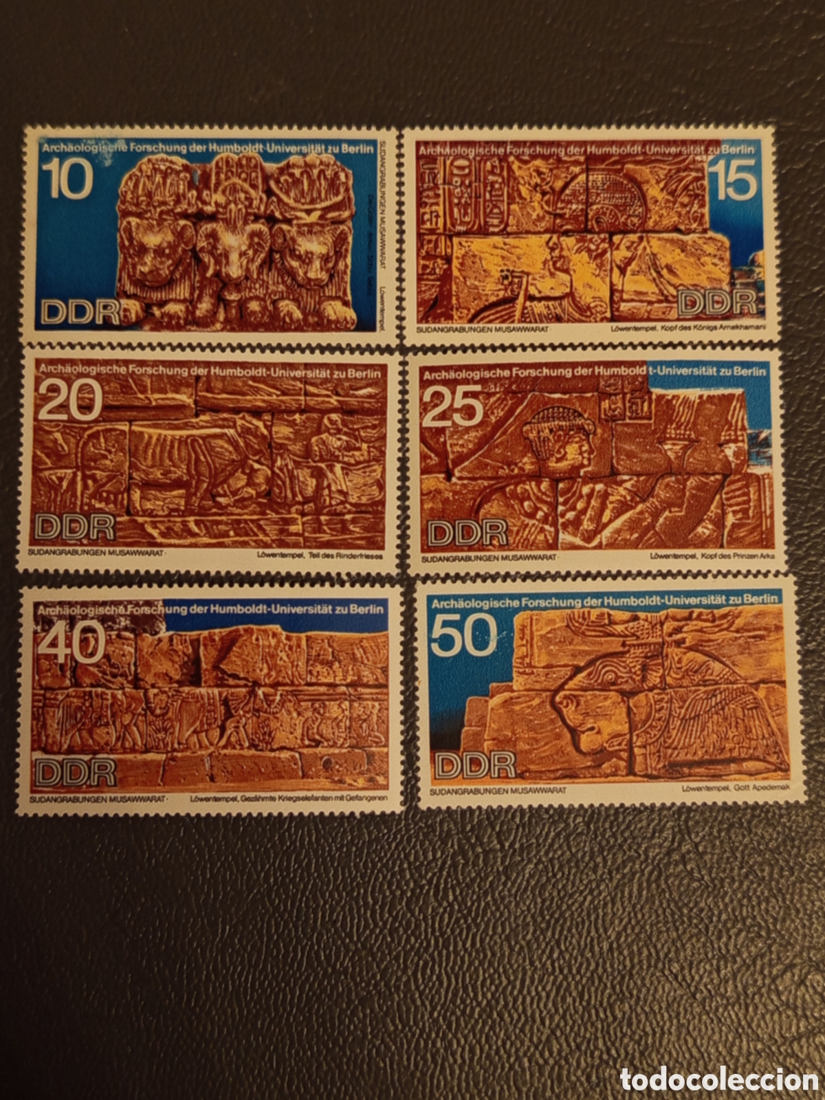 Sellos: Alemania Oriental 1970 - Investigaciones Arqueol&oacute;gicas - Michel 1584/90 MNH