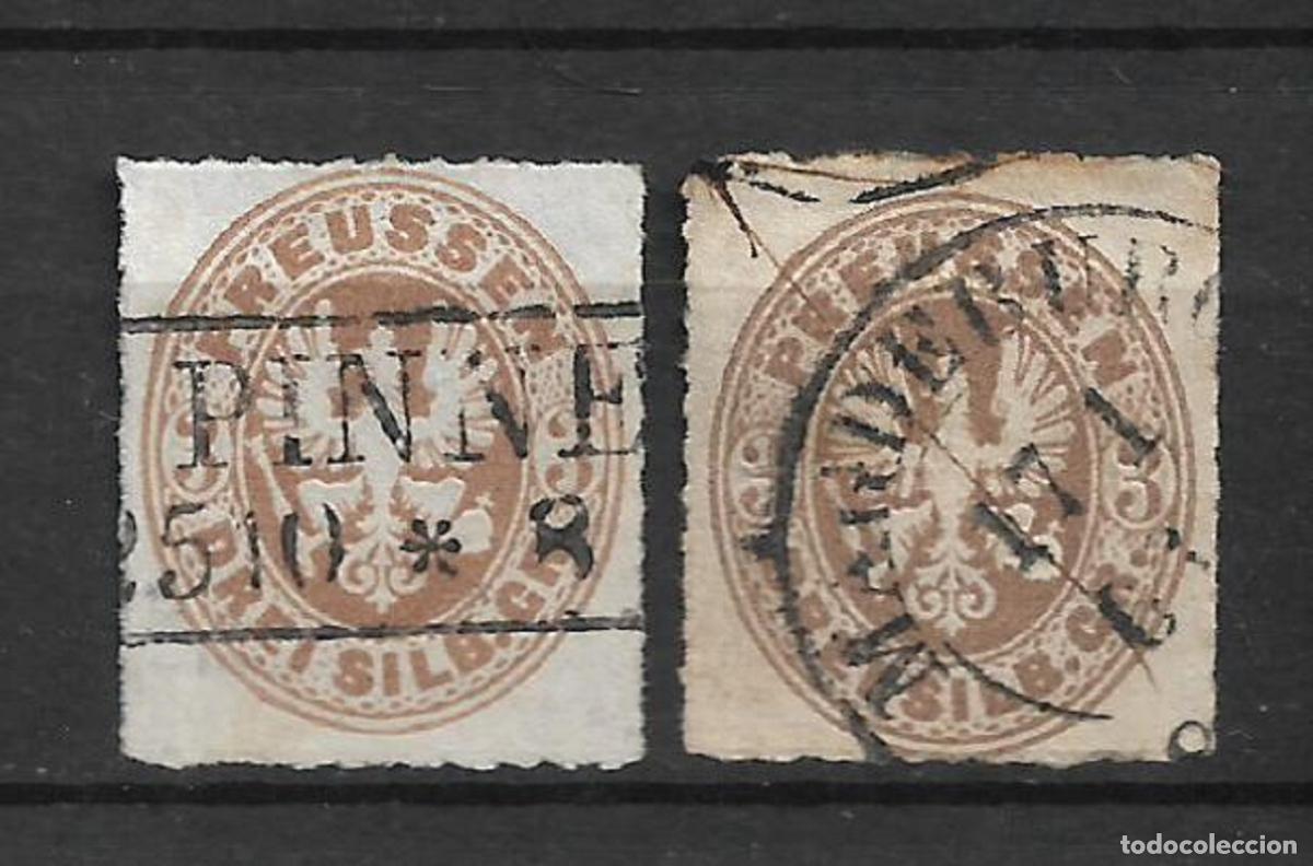 Sellos: alemania preuben 1861 michel 18 a+b usado 39&euro;- 11/12