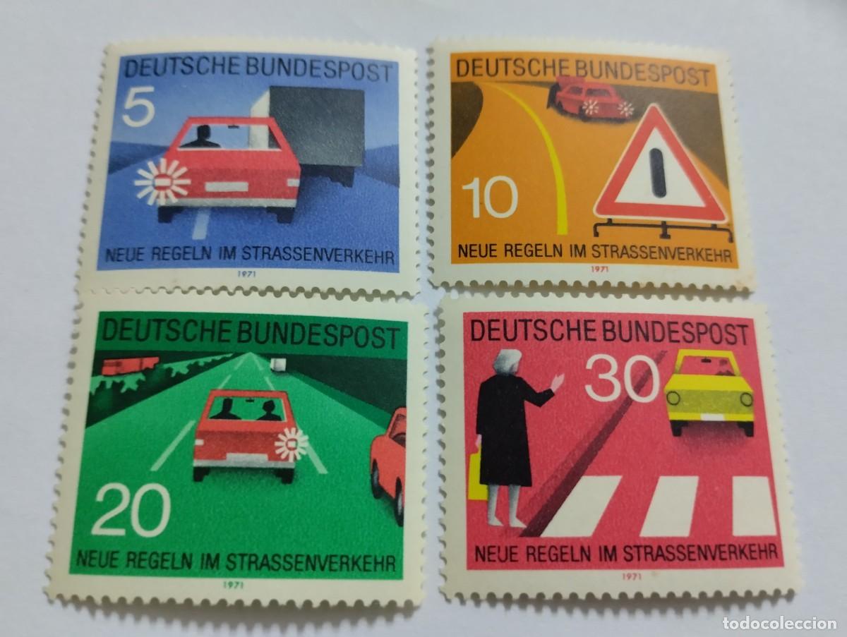 Sellos: SELLOS ALEMANIA, A&Ntilde;O 1971**MNH, SERIE COMPLETA. NUEVVAS REGLAS DE TR&Aacute;FICO, MICHEL 665/68