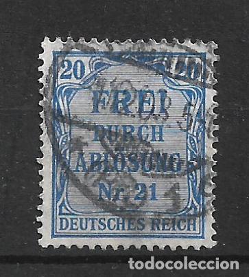 Sellos: alemania reich dienstmarken 1903 michel 5 usado - 12/12