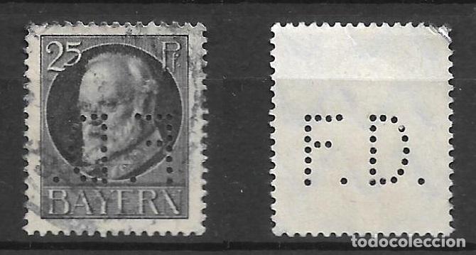 Sellos: alemania bayern 1916/1918 michel 98 I a gris negruzco usado 20&euro;- 12/12