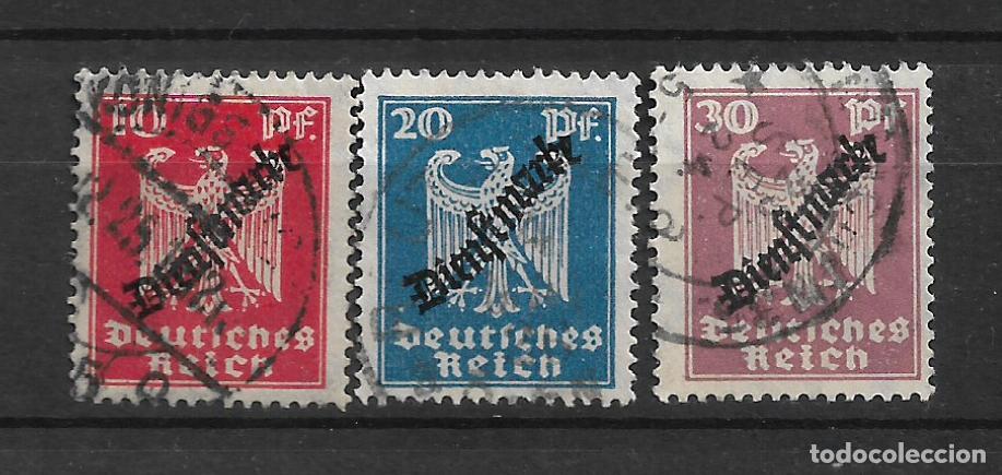 Sellos: alemania dienstmarken 1924 michel 107/109 usado 3&euro;- 12/26