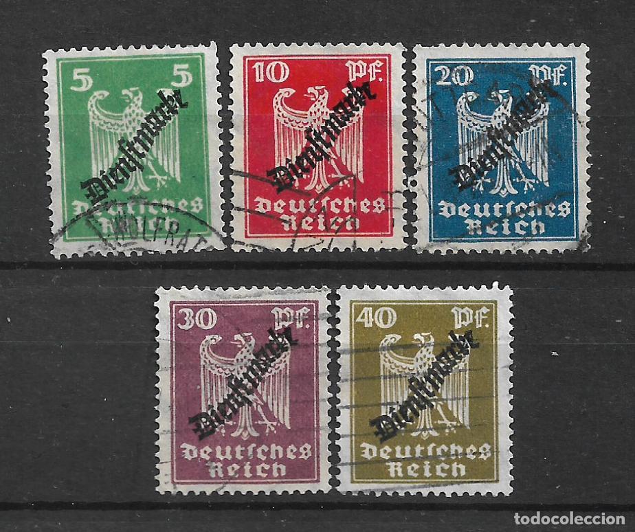 Sellos: alemania dienstmarken 1924 michel 106/110 usado 5&euro;- 12/26
