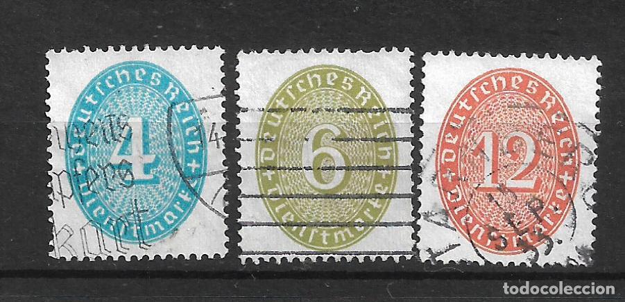 Sellos: alemania dienstmarken 1931/32 michel 127/129 usado 3.60&euro;- 12/26