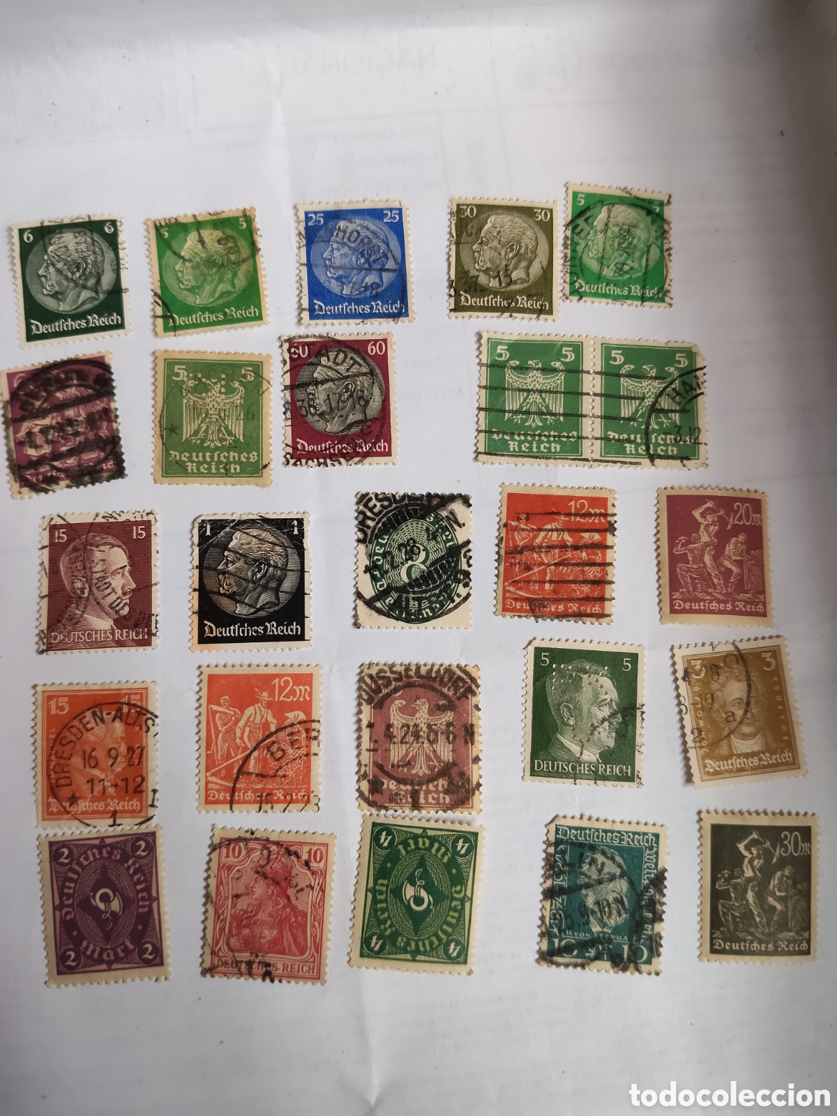 Sellos: 25 sellos del Imperio alem&aacute;n Deutches Reich usados