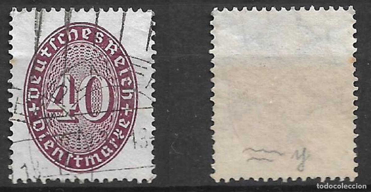Sellos: alemania dienstmarken 1927 michel 121 Y usado 40&euro;- 12/39