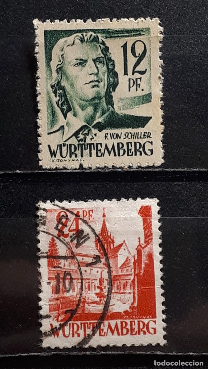 Sellos: ALEMANIA. WURTEMBERG. A&Ntilde;O 1947.*/&deg; YVERT 4, 8.