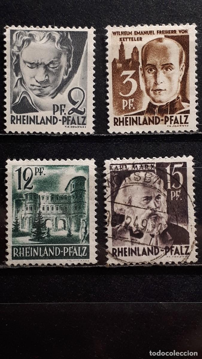 Sellos: ALEMANIA. RENANIA. A&Ntilde;O 1947.*/&deg; YVERT 1.2.4.5.