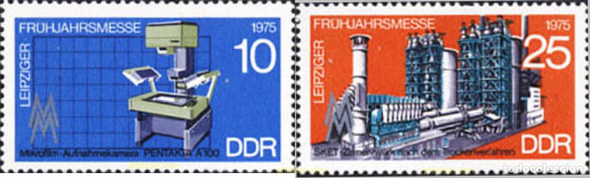 Sellos: 150774 MNH ALEMANIA DEMOCRATICA 1975 FERIA DE PRIMAVERA DE LEIPZIG