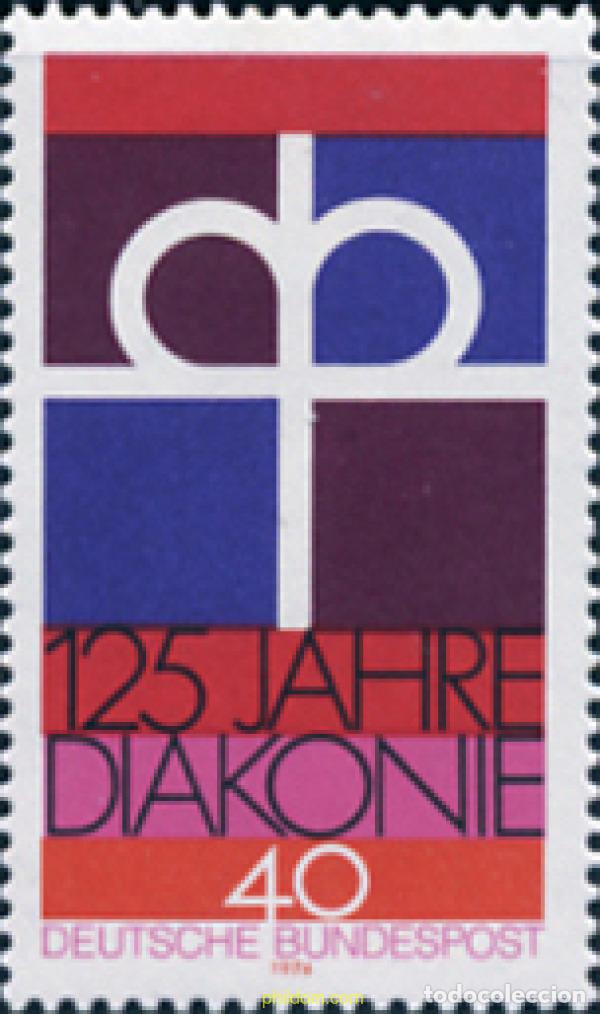 Sellos: 150217 MNH ALEMANIA FEDERAL 1974 125 A&Ntilde;OS DE LA OBRA DIACONAL DE LA IGLESIA PROTESTANTE