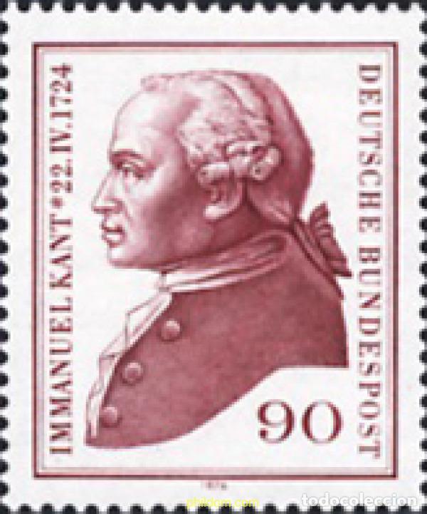 Sellos: 150215 MNH ALEMANIA FEDERAL 1974 250 ANIVERSARIO DEL NACIMIENTO DE IMMANUEL KANT