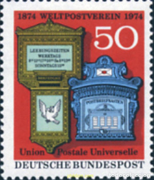 Sellos: 150223 MNH ALEMANIA FEDERAL 1974 CENTENARIO DE LA UNION POSTAL UNIVERSAL