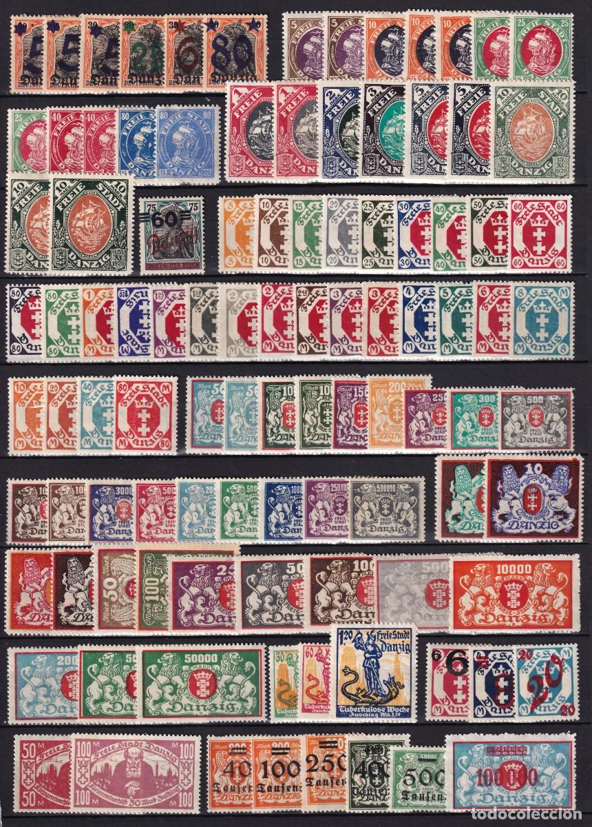 Stamps: Danzig. 1920-1923 Conjunto de sellos y series completas. /*/