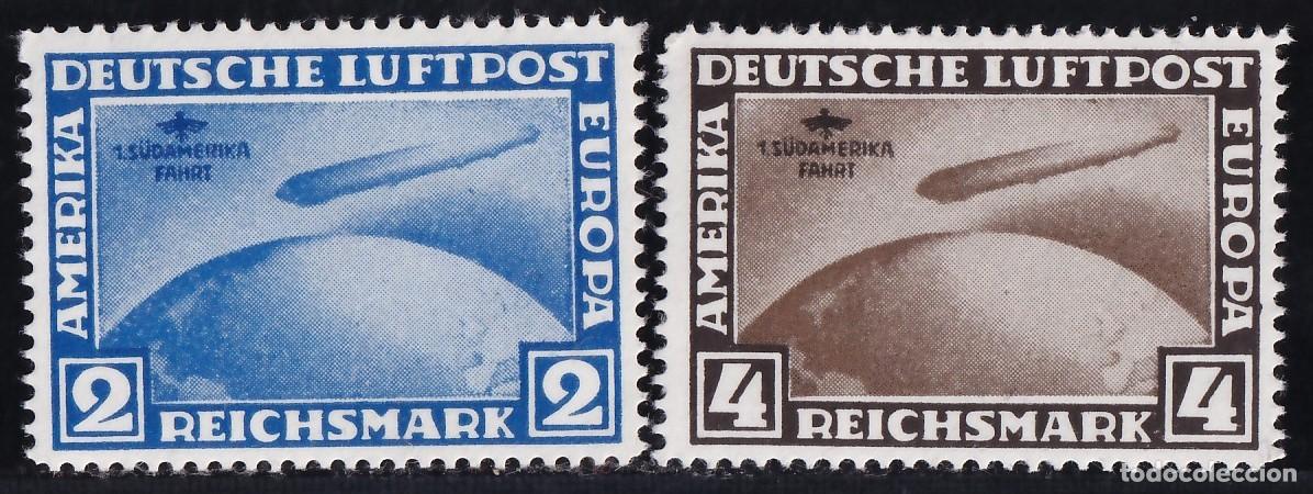 Stamps: Alemania, A&eacute;reos 1930 Y&T. 38 / 39 /**/, [SUDAMERICA FAHRT.]