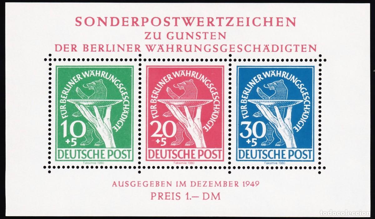 Stamps: Berlin, 1949 Y&T. HB 1 /**/, V&iacute;ctimas de la Reforma Monetaria