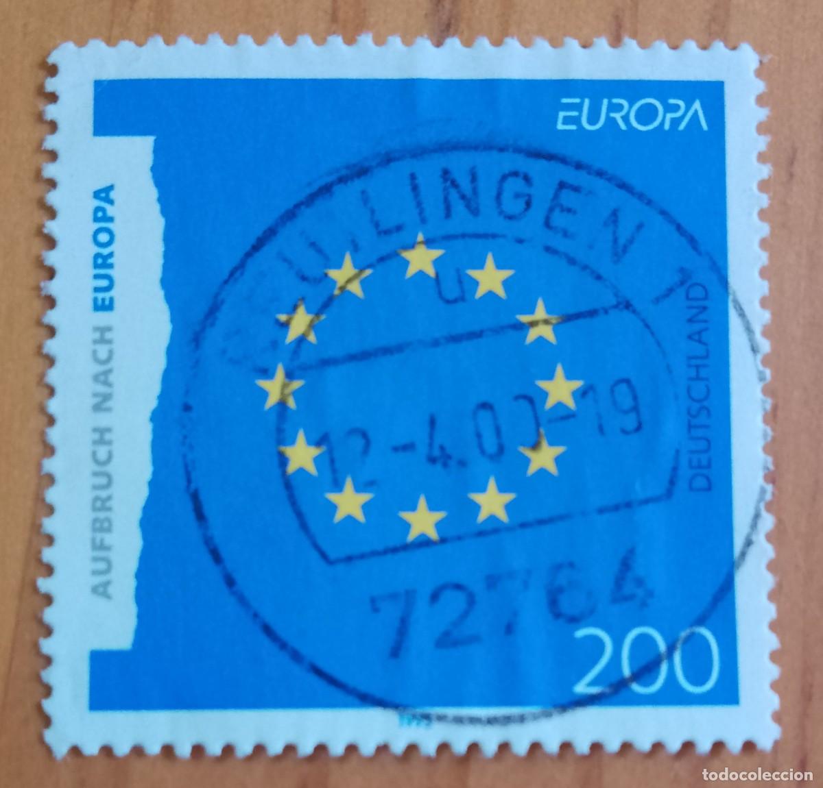 Sellos: ALEMANIA - V/F 200 - SALIDA A EUROPA - MATASELLO IDENTIFICATIVO: 12.4.00 REUTLINGEN