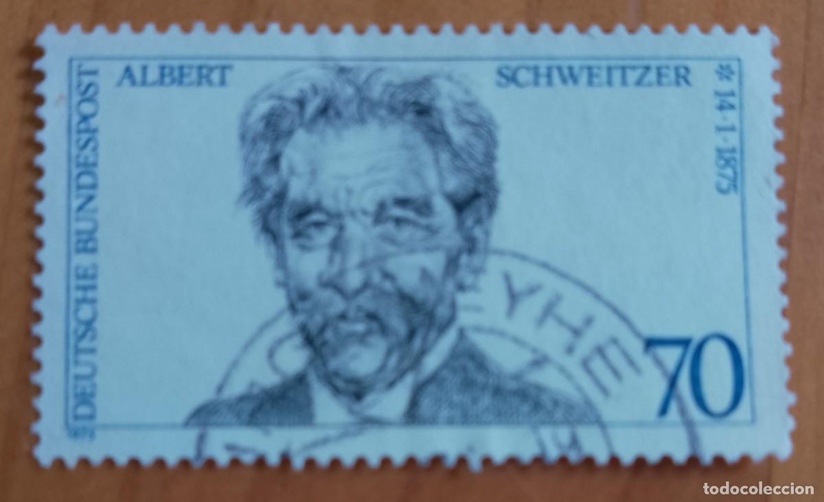 Sellos: ALEMANIA - V/F 70 - A&Ntilde;O 1975 - ALBERT SCHWITZER, NOBEL DE MEDICINA