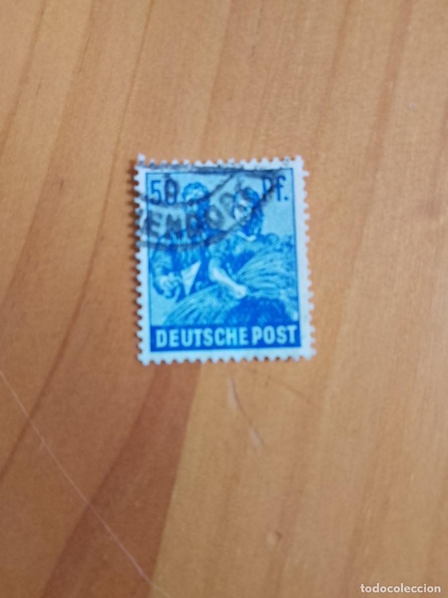 Sellos: ALEMANIA - V/F 50 PF - A&Ntilde;O 1949 - OFICIOS, ALBA&Ntilde;IL, CAMPESINA
