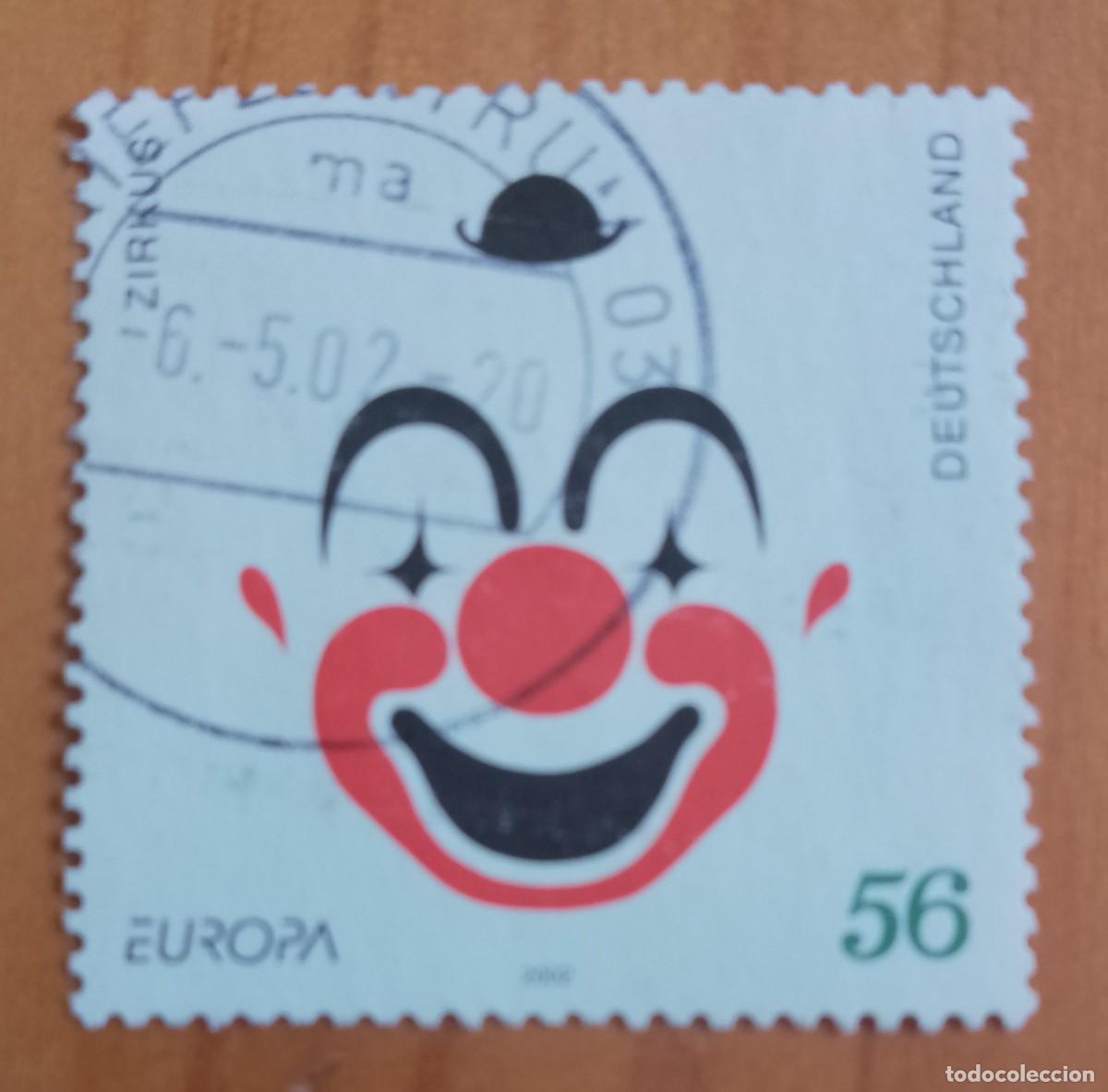Sellos: ALEMANIA - V/F 56 -A&Ntilde;O 2002 - EUROPA, EL CIRCO, PAYASOS - MI 2272