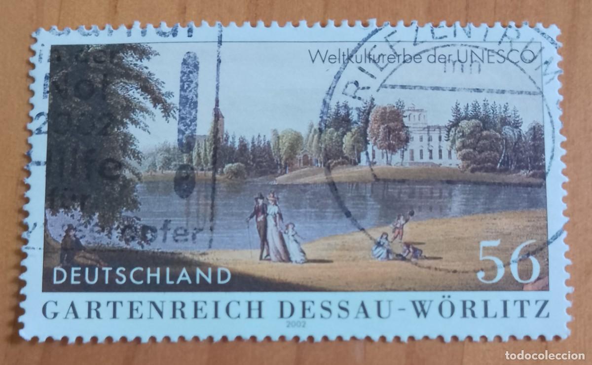 Sellos: ALEMANIA - V/F 56 -A&Ntilde;O 2002 - JARDIN DE W&Ouml;RLITZ-DESSAU - PATRIMONIO MUNDIAL ALEMAN