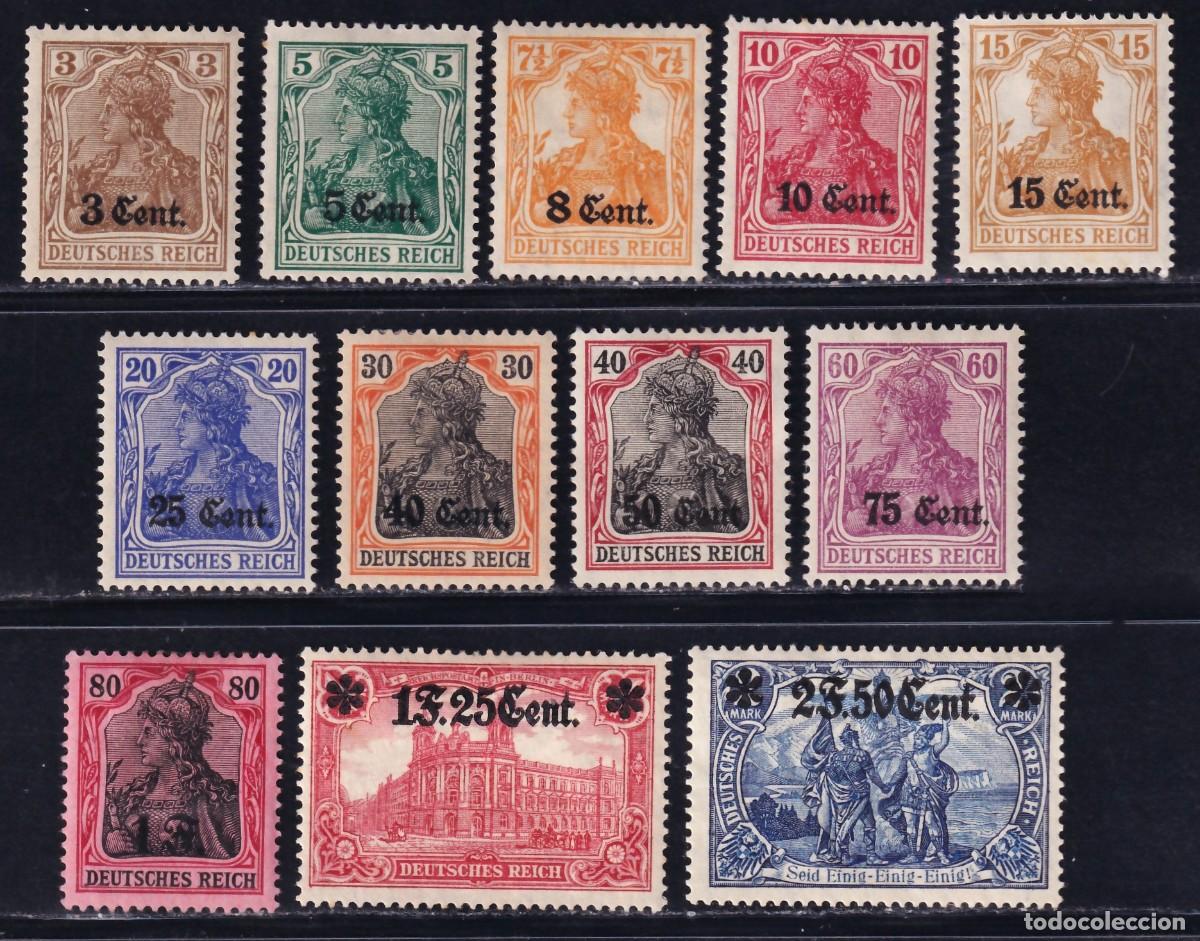 Stamps: Belgica, Ocupaci&oacute;n Alemana, 1916-17 Y&T. 26 / 37 /*/