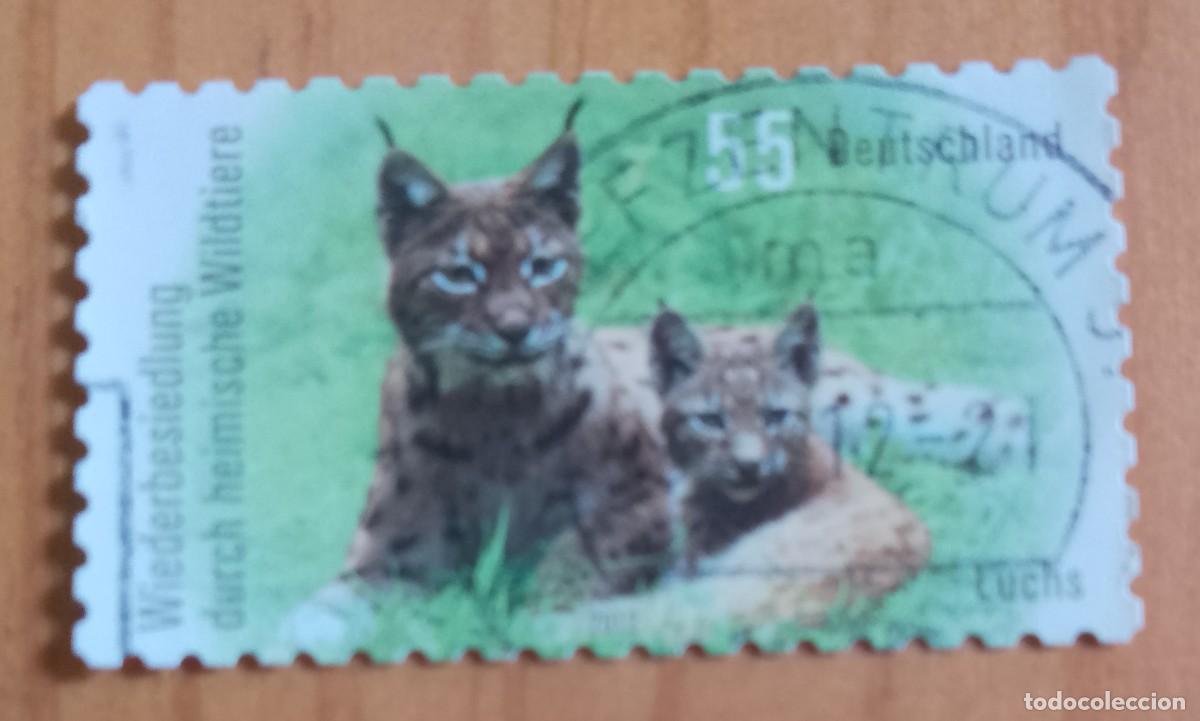 Sellos: ALEMANIA - V/F 55 - REPOBLACI&Oacute;N POR FAUNA SILVESTRE NATIVA - LINCE