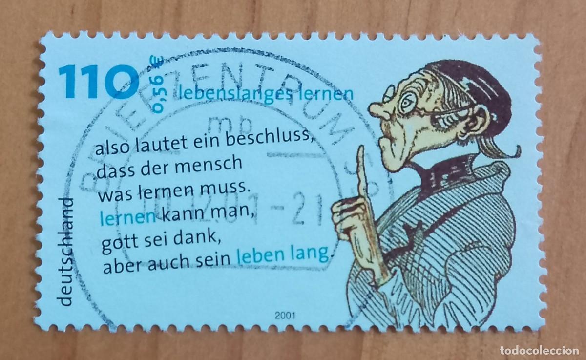 Sellos: ALEMANIA -V/F 110 -A&Ntilde;O 2001 -APRENDIZAJE PERMANENTE -MATASELLO IDENTIFICATIVO: BRIEFZENTRUM 10.12.01