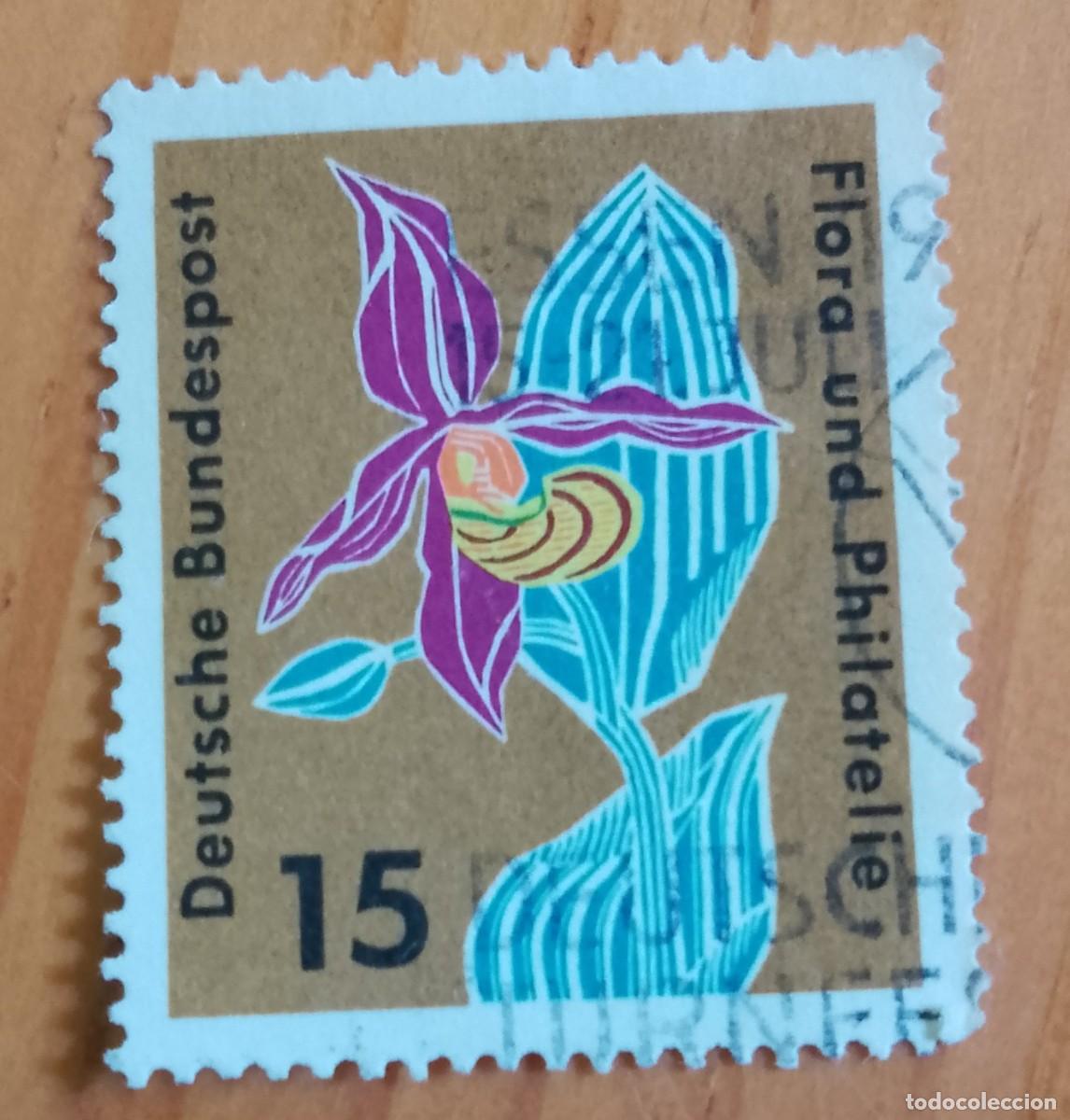 Sellos: ALEMANIA - V/F 15 - A&Ntilde;O 1963 - FLORA Y FILATELIA