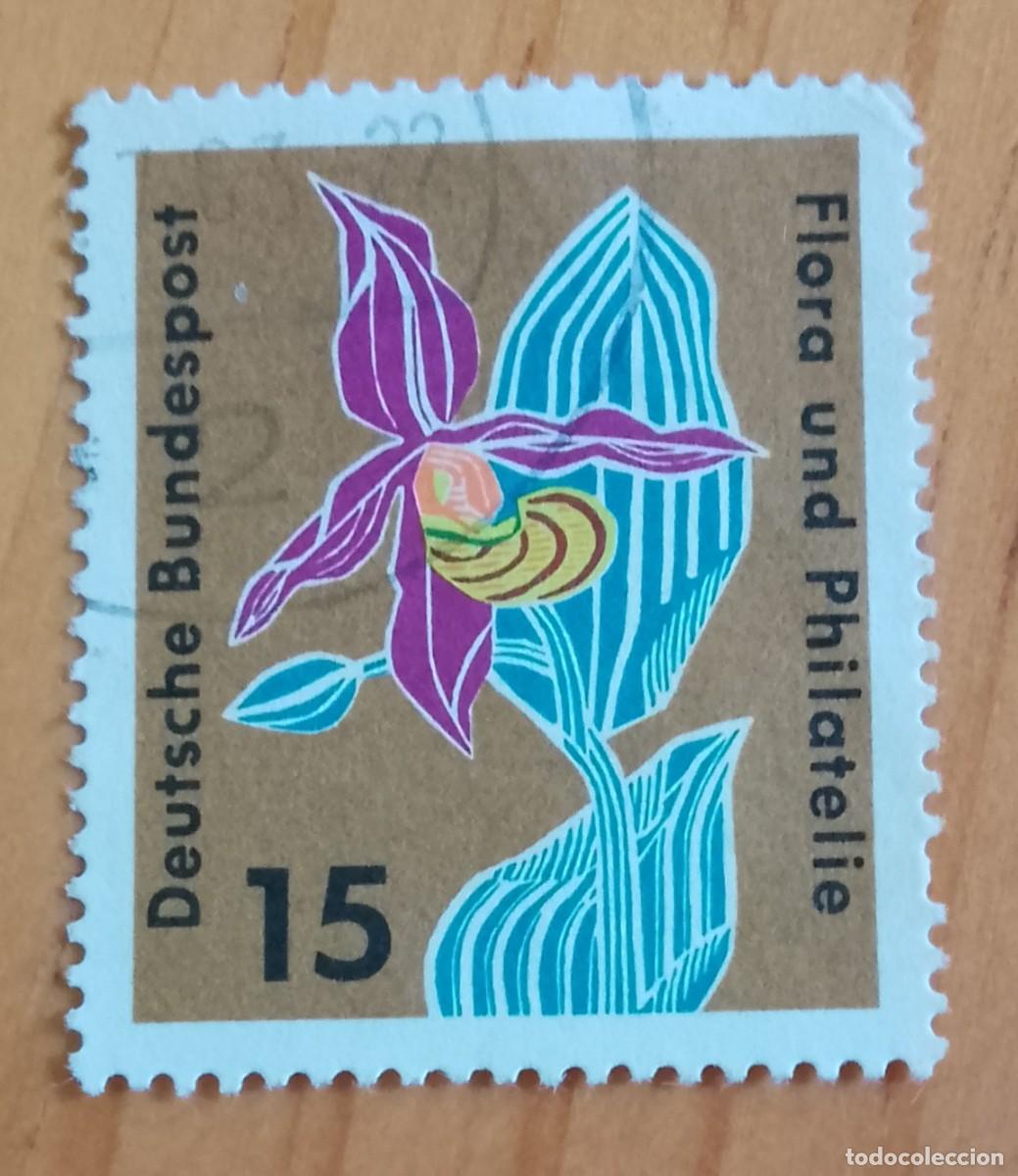 Sellos: ALEMANIA - V/F 15 - A&Ntilde;O 1963 - FLORA Y FILATELIA