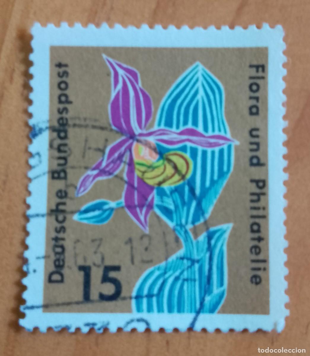 Sellos: ALEMANIA - V/F 15 - A&Ntilde;O 1963 - FLORA Y FILATELIA