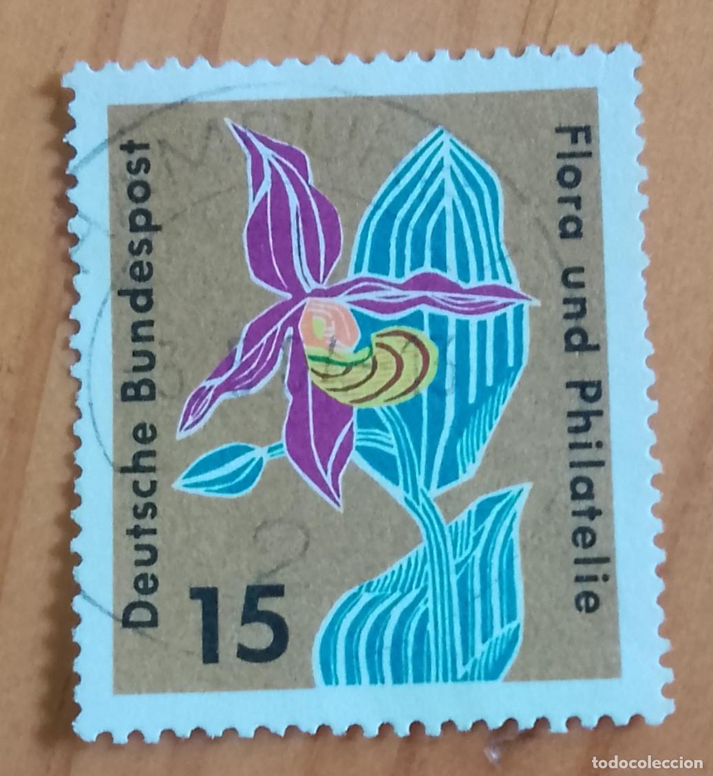 Sellos: ALEMANIA - V/F 15 - A&Ntilde;O 1963 - FLORA Y FILATELIA