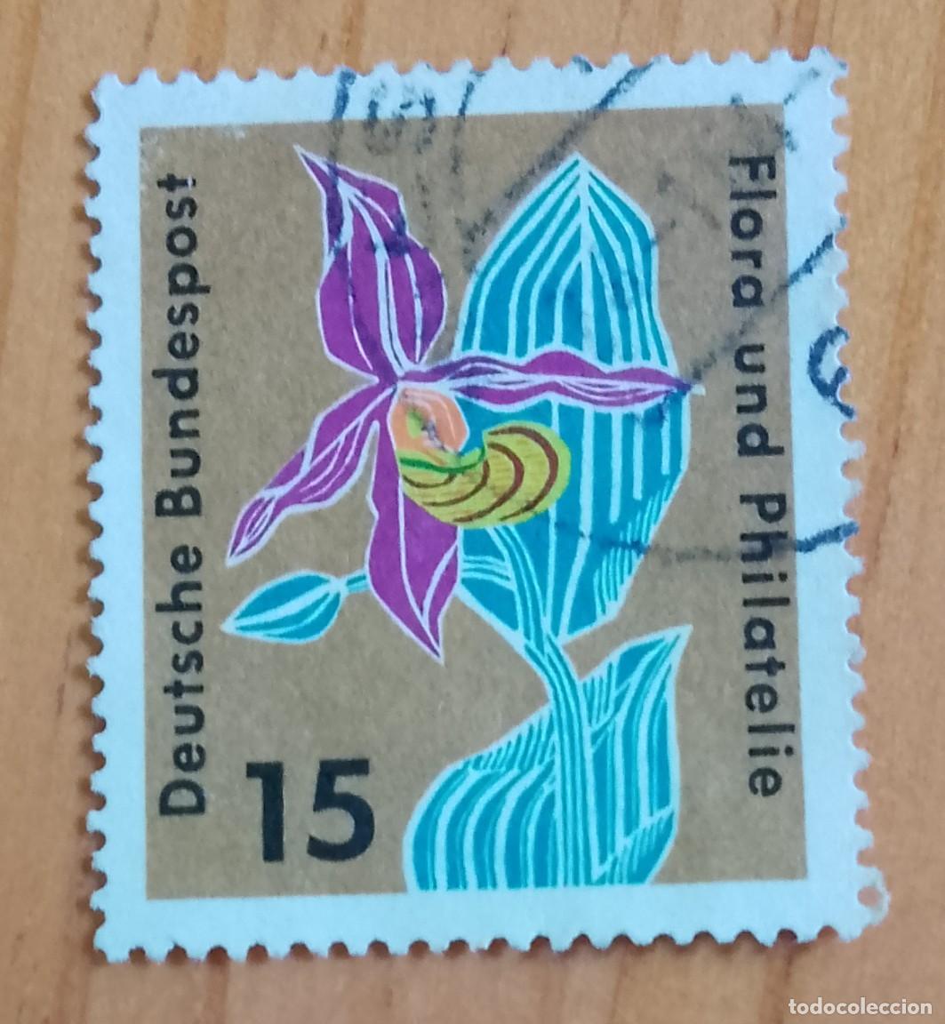 Sellos: ALEMANIA - V/F 15 - A&Ntilde;O 1963 - FLORA Y FILATELIA