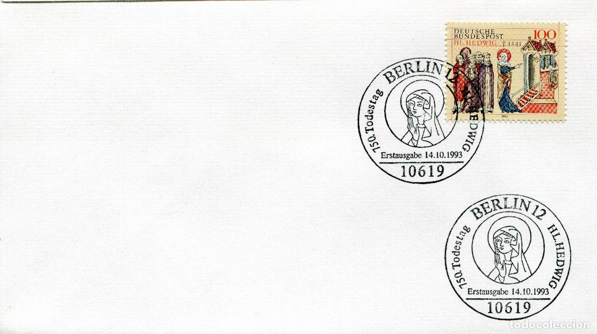 Sellos: ALEMANIA FEDERAL 1993 CARTA FDC MICHEL DE 1701