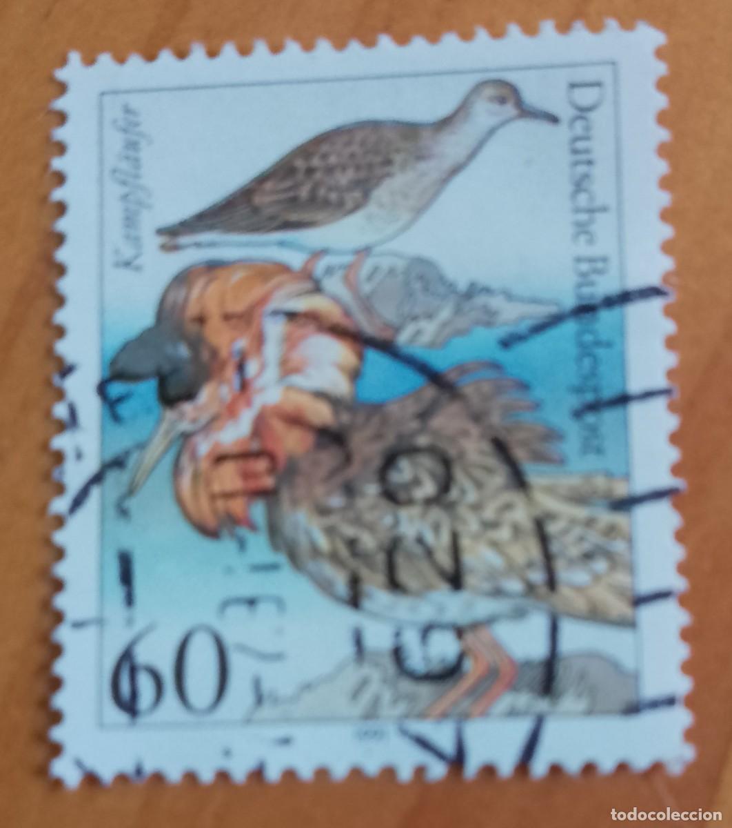 Sellos: ALEMANIA - V/F 60 - A&Ntilde;O 1991 - FAUNA, AVE, KAMPFL&Auml;UFER