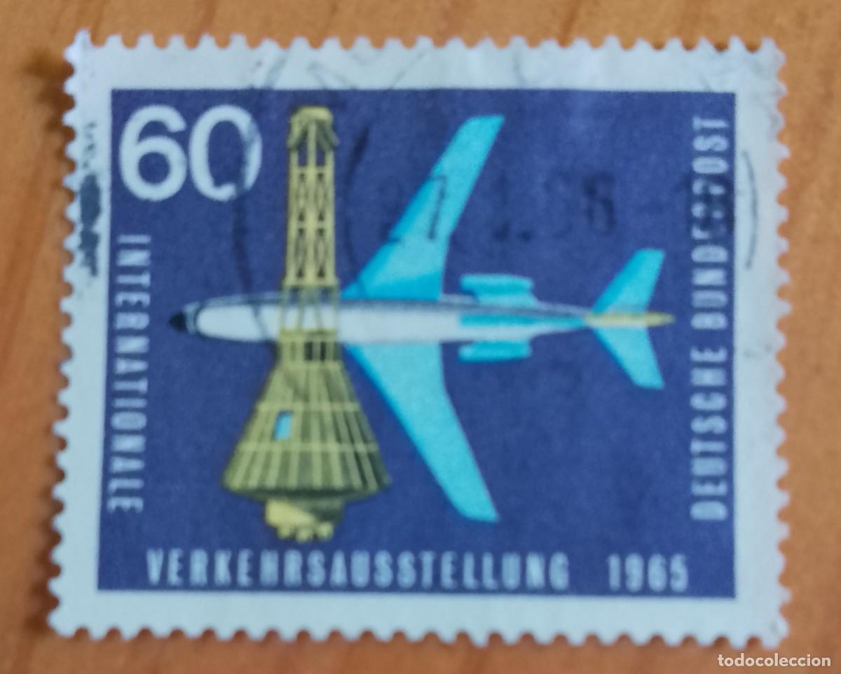 Sellos: ALEMANIA - V/F 60 - A&Ntilde;O 1965 - AVI&Oacute;N, EXPOSICI&Oacute;N INTERNACIONAL DE TRANSPORTES.
