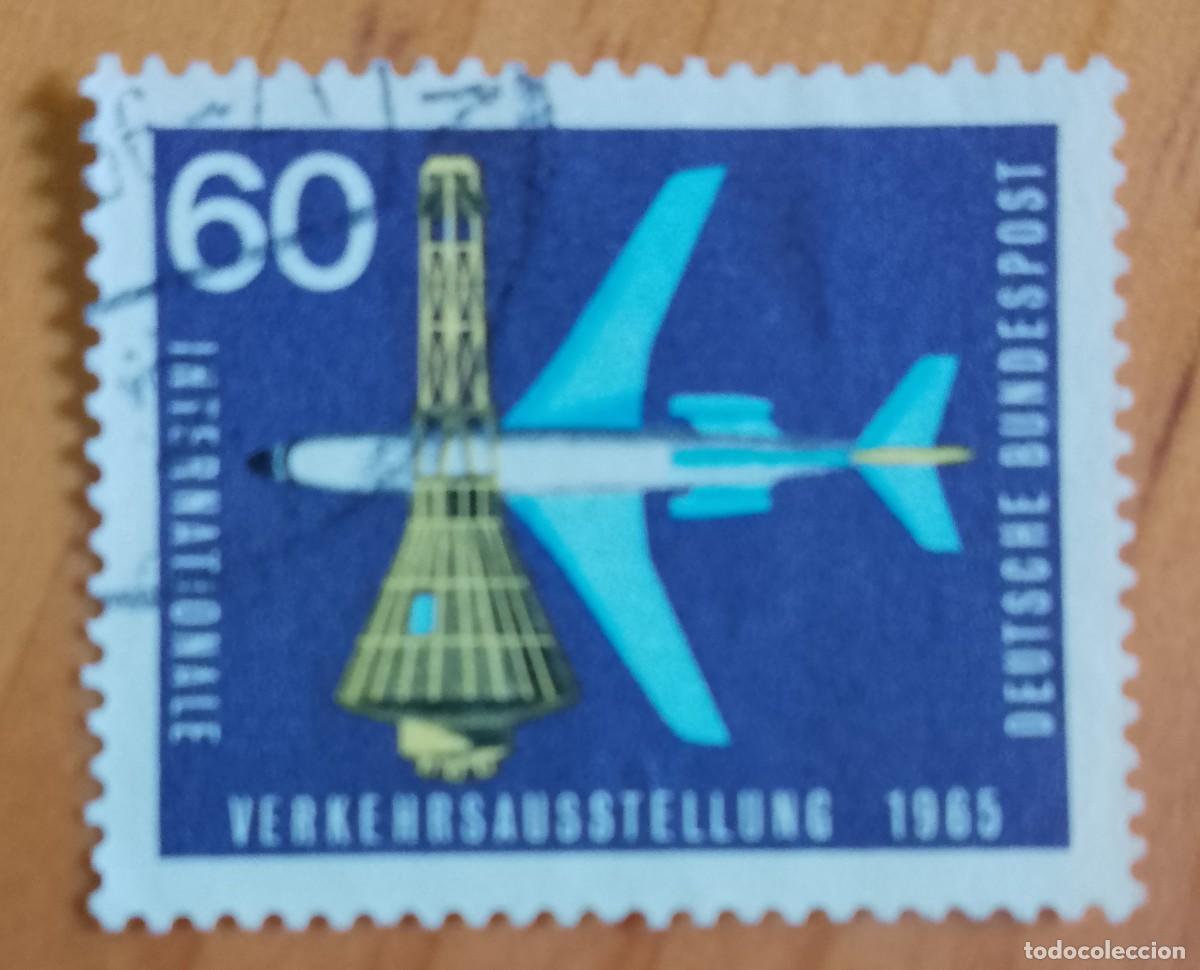 Sellos: ALEMANIA - V/F 60 - A&Ntilde;O 1965 - AVI&Oacute;N, EXPOSICI&Oacute;N INTERNACIONAL DE TRANSPORTES.