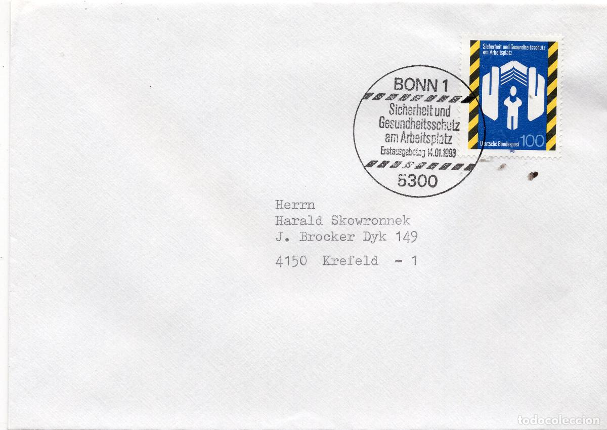 Sellos: ALEMANIA FEDERAL 1993 CARTA FDC MICHEL DE 1649
