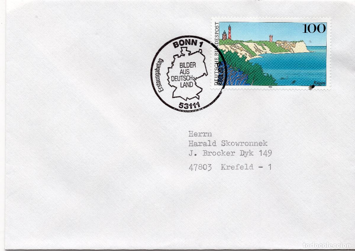 Sellos: ALEMANIA FEDERAL 1993 CARTA FDC MICHEL DE 1684