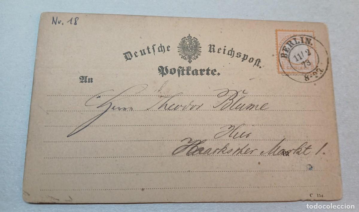 Sellos: Carta postal imperio alem&aacute;n 1873