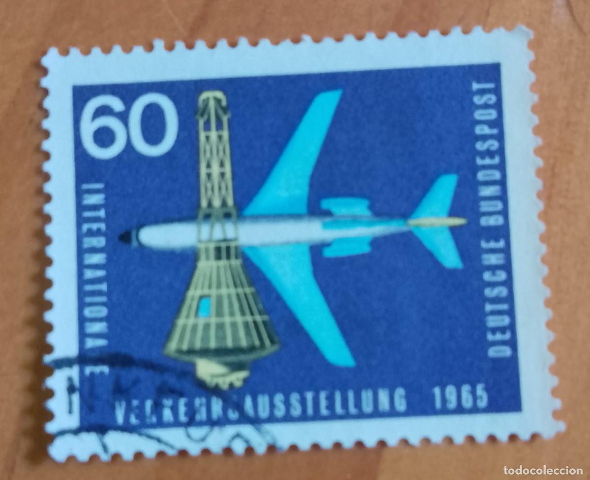 Sellos: ALEMANIA - V/F 60 - A&Ntilde;O 1965 - AVI&Oacute;N, EXPOSICI&Oacute;N INTERNACIONAL DE TRANSPORTES.