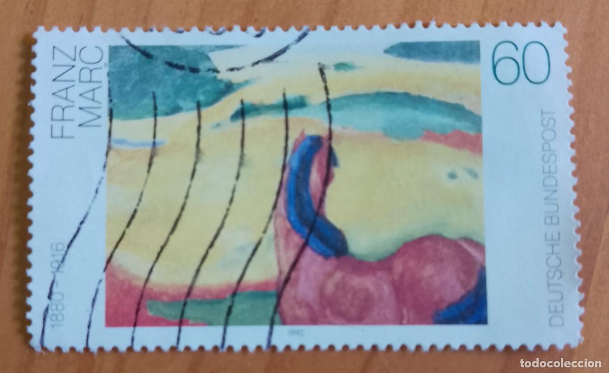 Sellos: ALEMANIA - V/F 60 - A&Ntilde;O 1992 - FRANZ MARC, PINTOR