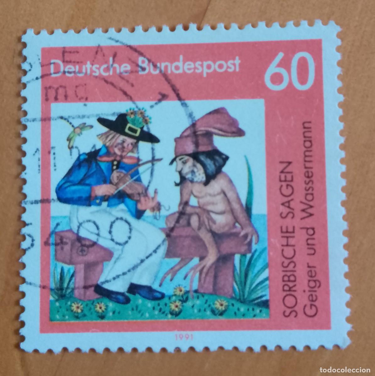 Sellos: ALEMANIA - V/F 60 - A&Ntilde;O 1991 - CULTURA SORABA, CUENTOS