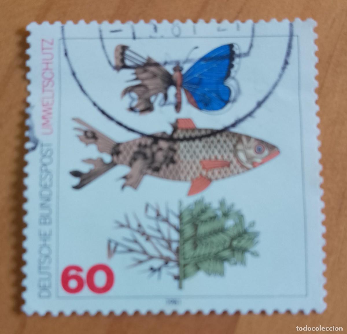 Sellos: ALEMANIA - V/F 60 - A&Ntilde;O 1981 - PROTECCI&Oacute;N AMBIENTAL