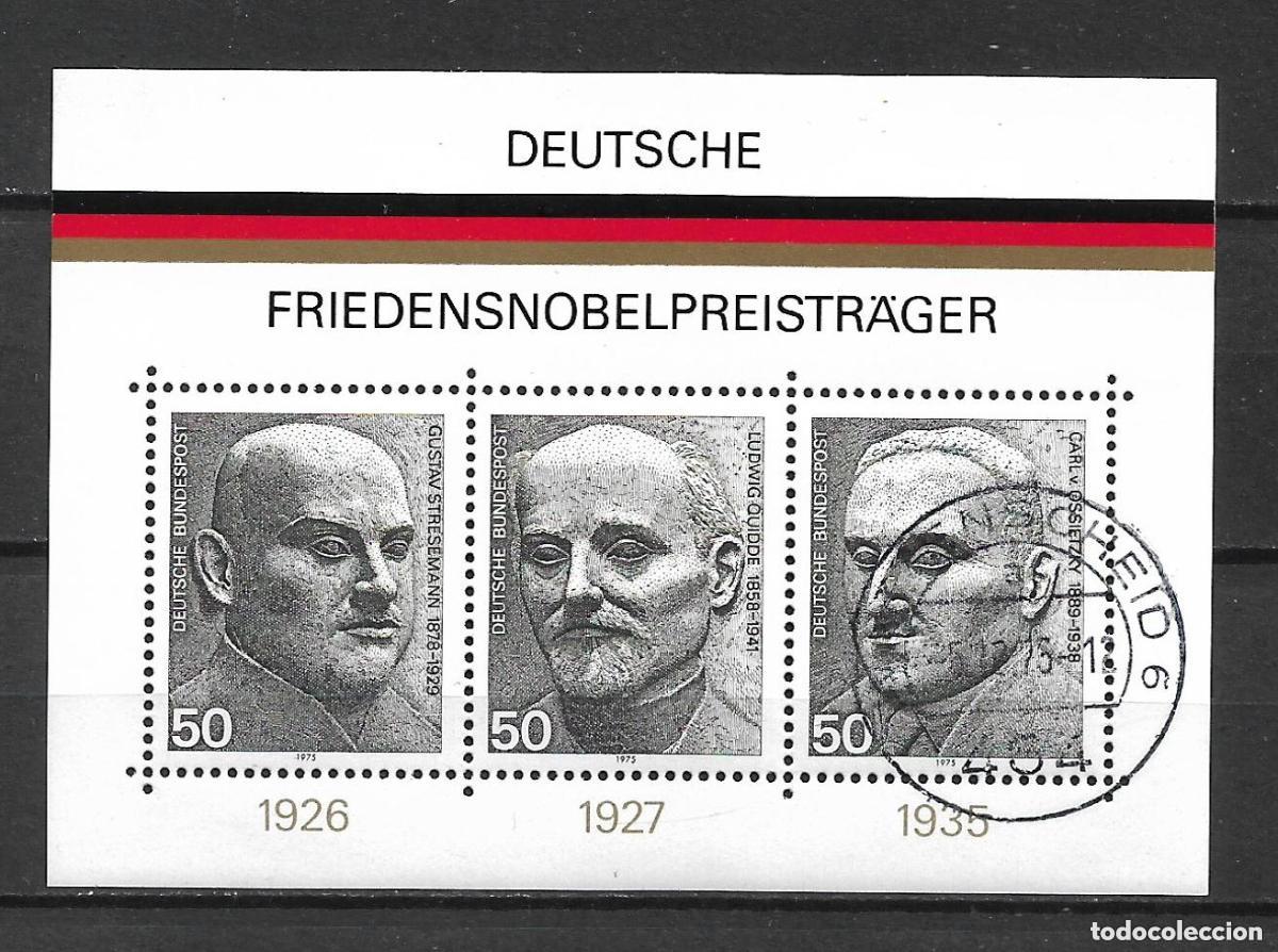 Sellos: alemania 1975 hoja bloque 11 usado 2.50&euro; - 31/8