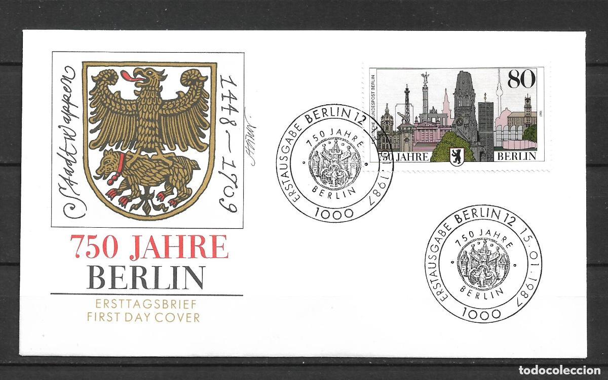 Sellos: alemania berlin 1987 michel 776 sobre primer dia - 31/10