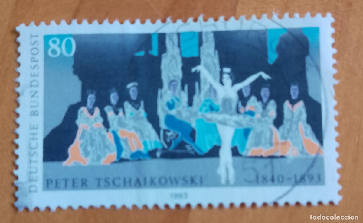 Sellos: ALEMANIA - V/F 80 - A&Ntilde;O 1993 - CENTENARIO DE LA MUERTE DE PETER TCHAIKOVSKI, 1840-1893